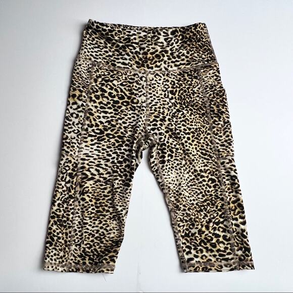 Dreamsicle Light Brown Leopard Bike Shorts Sz S - Picture 1 of 13